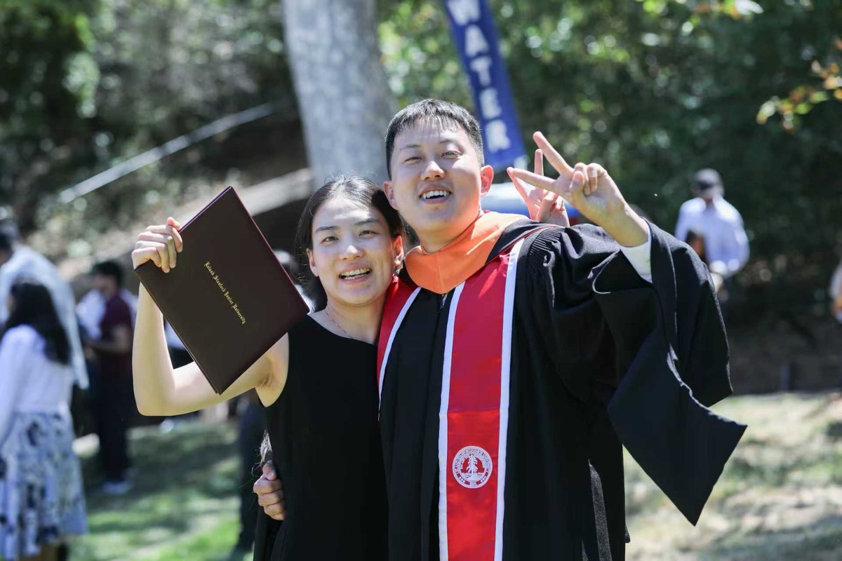 Ron Wang at Stanford graduation